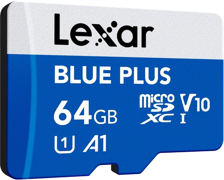 Карта пам'яті Lexar Blue Plus microSDXC 64GB UHS-I U1 V10 (LMSBLPL064G-BNANG) - зображення 2