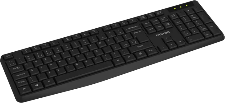 Клавіатура бездротова Canyon KB-W01 Water resistant Wireless Black (CNE-CKEYW01) - зображення 4