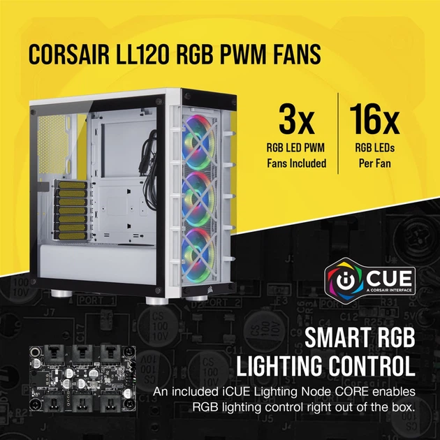 Obudowa Corsair 465X RGB White (CC-9011189-WW) - obraz 7