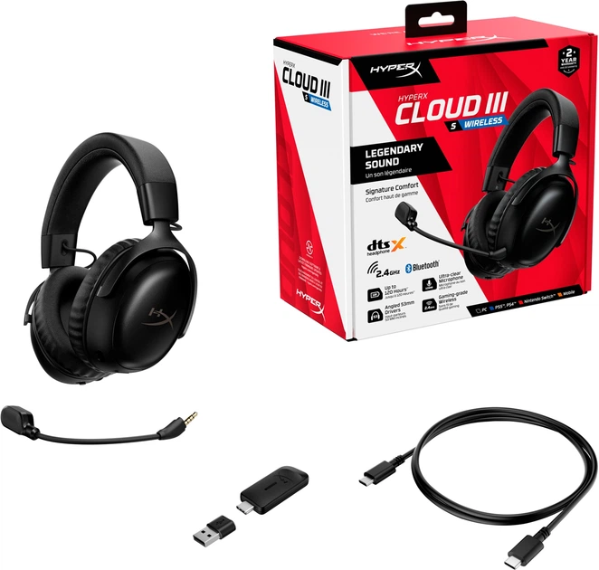 Słuchawki HyperX Cloud III S Wireless Black (A59YZAA) - obraz 9