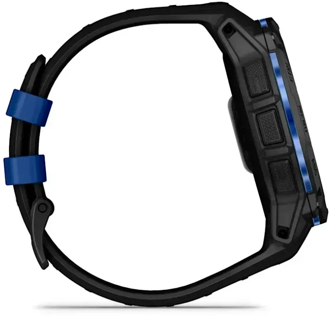 Smartwatch Garmin Instinct 3 50mm AMOLED Black with Bolt Blue Accents (010-03020-03) - obraz 4