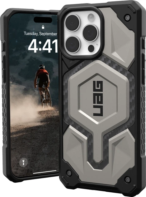 Etui plecki Urban Armor Gear Monarch Pro Magsafe do Apple iPhone 16 Pro Max Titanium (114457113636) - obraz 1