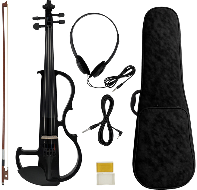 Skrzypce elektryczne MusicMate MM-VN200-B StradiVolt - obraz 1