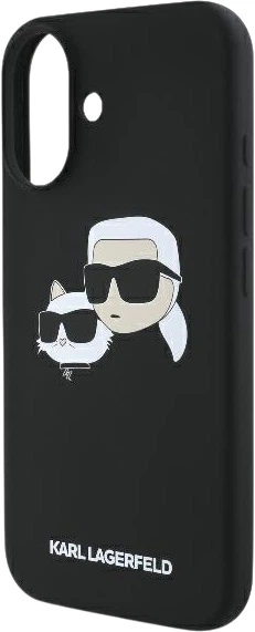 Etui plecki Karl Lagerfeld Silicone Double Heads Print MagSafe do iPhone 16 Black (3666339319526) - obraz 6