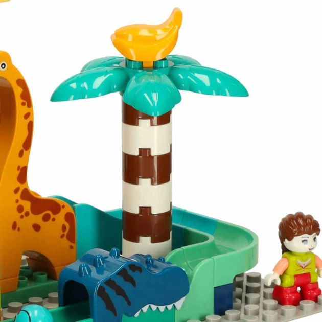 Klocki konstrukcyjne Bibi-inn Park Dinozaurów tor kulkowy 147 elementów (5903039753242) - obraz 5