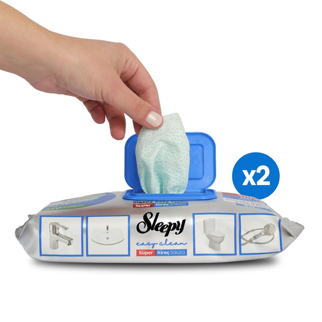 Вологі серветки Sleepy Easy Clean з активною піною для прибирання ванної кімнати, 30 шт - зображення 2