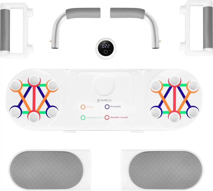 Wielofunkcyjna deska HMS do ćwiczeń mięśni brzucha i pompek z licznikiem DBP03 (5908261685347) - obraz 2