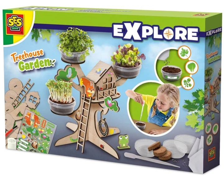 Креативний набір SES Creative Explore Treehouse Garden Сад на дереві (8710341252021) - зображення 1
