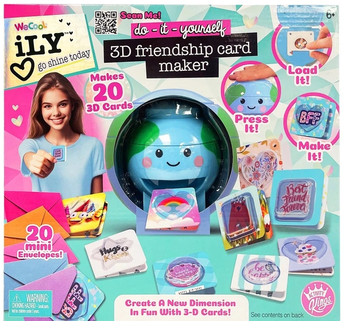 Набір для створення листівок дружби Wecool iLY 3D Friendship Card Maker (5056577762037) - зображення 1