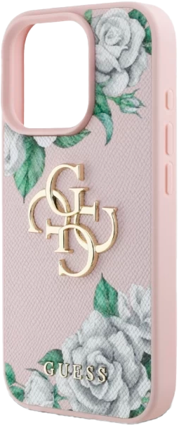 Панель Guess Grained Roses Big 4G для Apple iPhone 16 Pro Max Pink (3666339427108) - зображення 5