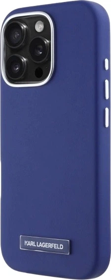 Панель Karl Lagerfeld FW Metal Plate MagSafe для iPhone 16 Pro Max Blue (3666339318994) - зображення 2