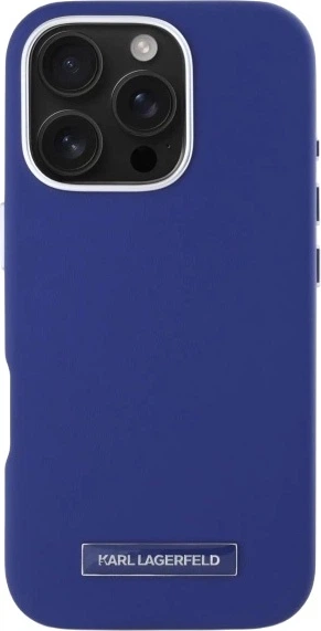 Панель Karl Lagerfeld FW Metal Plate MagSafe для iPhone 16 Pro Max Blue (3666339318994) - зображення 3