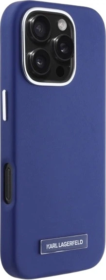 Панель Karl Lagerfeld FW Metal Plate MagSafe для iPhone 16 Pro Max Blue (3666339318994) - зображення 4