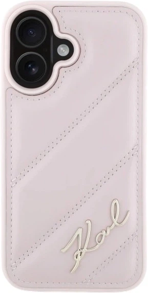 Панель Karl Lagerfeld Quilted Signature для iPhone 16 Pink (3666339317805) - зображення 3