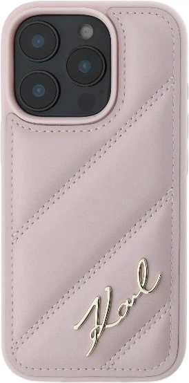 Панель Karl Lagerfeld Quilted Signature для iPhone 16 Pro Pink (3666339317829) - зображення 3