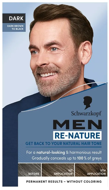 Фарба для волосся Schwarzkopf Re-Nature для чоловіків Dark 2 x 50 мл +2 x 22.5 мл (9000101715521) - зображення 1