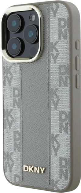 Etui DKNY Checkered Pattern Magsafe do Apple iPhone 16 Pro Max Beige (DKHMP16XPCPVSLE) - obraz 2