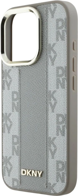 Etui DKNY Checkered Pattern Magsafe do Apple iPhone 16 Pro Max Beige (DKHMP16XPCPVSLE) - obraz 6