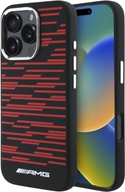 Панель AMG Silicone Graphics MagSafe для Apple iPhone 16 Pro Max Black (AMHMP16X24SSRRK) - зображення 1