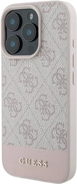 Панель Guess 4G Bottom Stripe для Apple iPhone 16 Pro Max Pink (GUHCP16XG4GLPI) - зображення 2