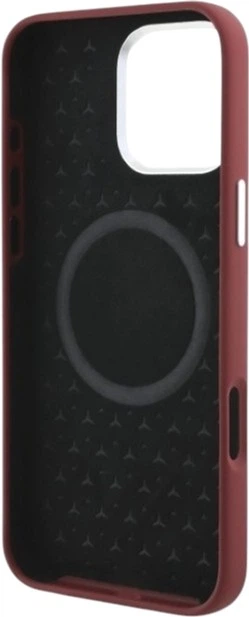 Etui Mercedes-Benz Silicone White Stripe MagSafe do Apple iPhone 16 Pro Max Red (MEHMP16X23SUMSR) - obraz 7