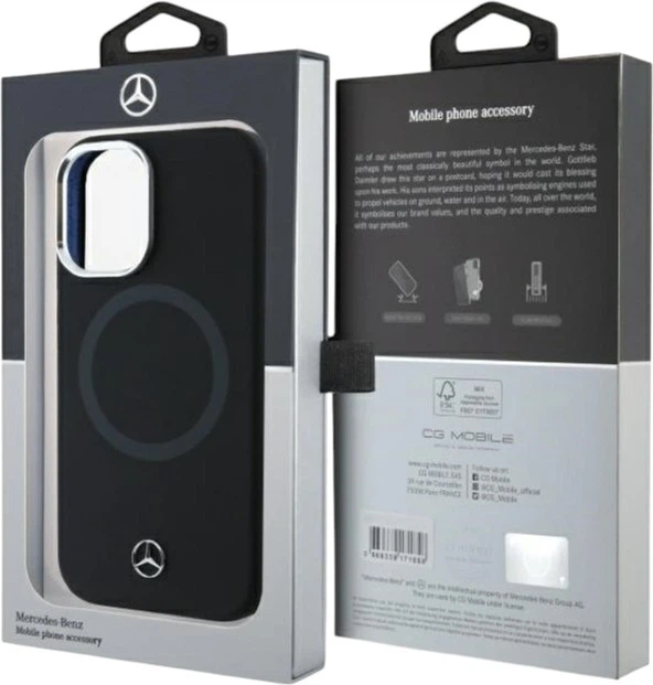 Etui Mercedes-Benz Silicone Tonal Logo MagSafe do Apple iPhone 16 Black (MEHMP16S23SUTTK) - obraz 8