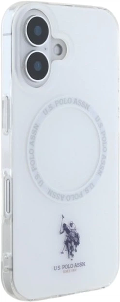 Etui U.S. Polo Assn IML Ring MagSafe do Apple iPhone 16 White (USHMP16SHOCLDPW) - obraz 4