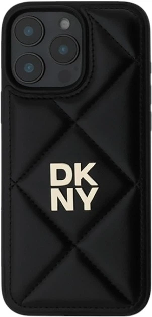 Панель DKNY Quilted Stack Logo для Apple iPhone 16 Pro Black (DKHCP16LPQDSLK) - зображення 3