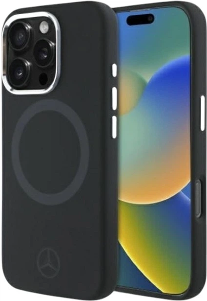 Etui Mercedes-Benz Silicone Tonal Logo MagSafe do Apple iPhone 16 Pro Max Black (MEHMP16X23SUTTK) - obraz 1