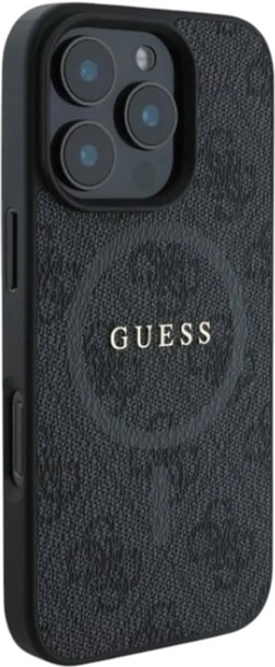 Панель Guess 4G Ring Classic Logo MagSafe для Apple iPhone 16 Pro Black (GUHMP16LG4GFRK) - зображення 4