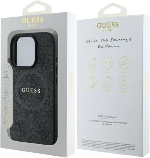 Панель Guess 4G Ring Classic Logo MagSafe для Apple iPhone 16 Pro Black (GUHMP16LG4GFRK) - зображення 8
