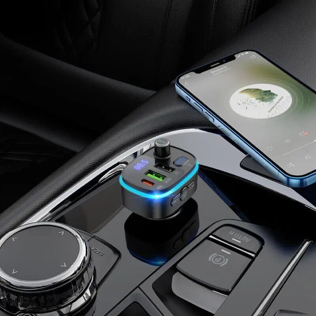 FM-модулятор HOCO E62 2USB PD20W QC3.0 bluetooth 5.0 чорний - Фото 3 FM-модулятор HOCO E62 2USB PD20W QC3.0 bluetooth 5.0 чорний - изображение 3