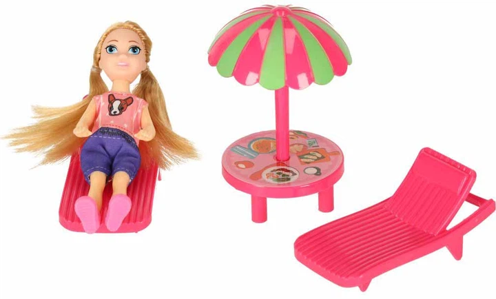 Składany kamper dla lalki z basenem i akcesoriami Pin Ming Toys Samochód dla lalek (5903039767690) - obraz 4