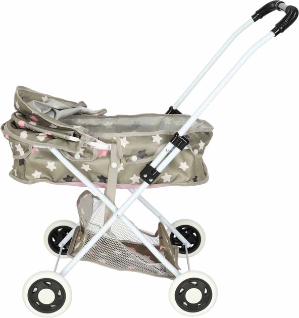 Wózek dla lalek KIK Gondola Głęboka + Torba Gwiazdki (5903039764743) - obraz 4