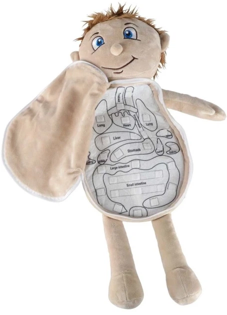 Лялька м'яка KIK Вивчення анатомії Хлопчик (5903039769076) - зображення 4