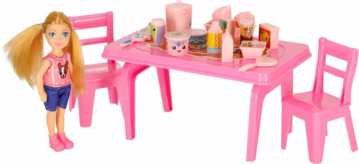 Zestaw do gry Pin Ming Toys 2 w 1: Camper i food truck dla lalek 21 el. (5903039755383) - obraz 4