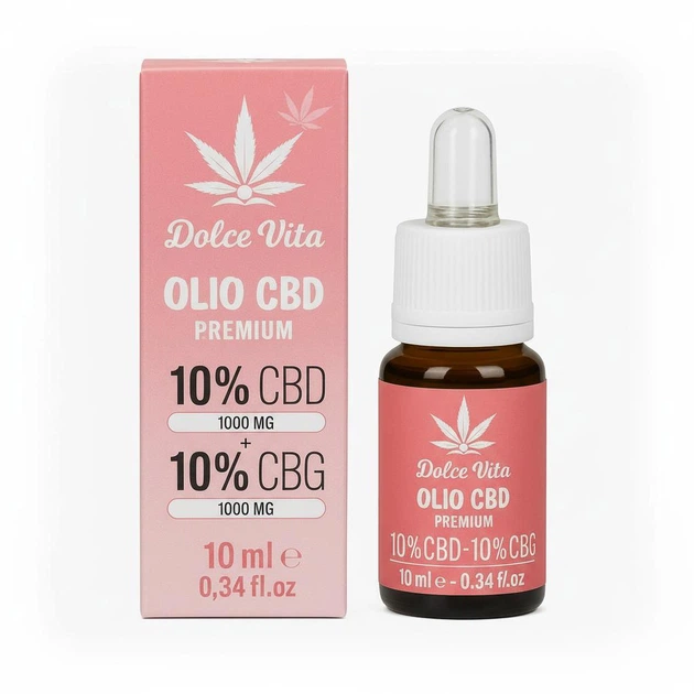 Масло CBD Премиум Dolce Vita: red line 10 (CBD 10% + CBG 10%) 10