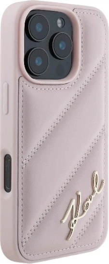 Панель Karl Lagerfeld Quilted Signature для iPhone 16 Pro Max Pink (3666339317836) - зображення 4