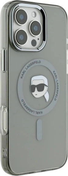 Панель Karl Lagerfeld IML Metal Karl Head MagSafe для iPhone 16 Pro Black (3666339318185) - зображення 4