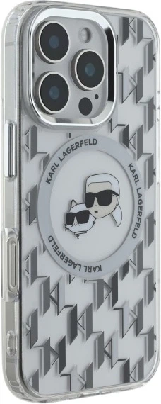 Панель Karl Lagerfeld IML Monogram Karl&Choupette Head MagSafe для iPhone 16 Pro Transparent (3666339318505) - зображення 4