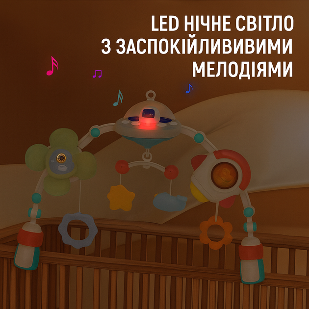 Игровая дуга на колясок и автокресло Play Arch • Развивающая арка с морскими игрушками, зеркальцем и погремушками • Для новонарод - Фото 3 Игровая дуга на колясок и автокресло Play Arch • Развивающая арка с морскими игрушками, зеркальцем и погремушками • Для новонарод - изображение 3