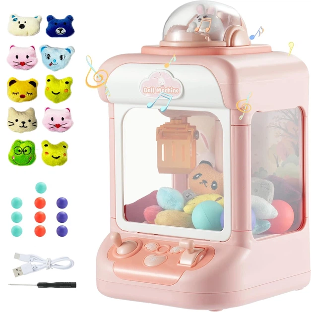 Детский игровой автомат с краном и игрушками Rabbit Розовый