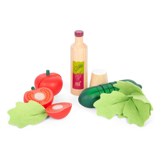 Zestaw do zabawy Small Foot do robienia sałatek 11 elementów 5410996 (4020972126122) - obraz 5
