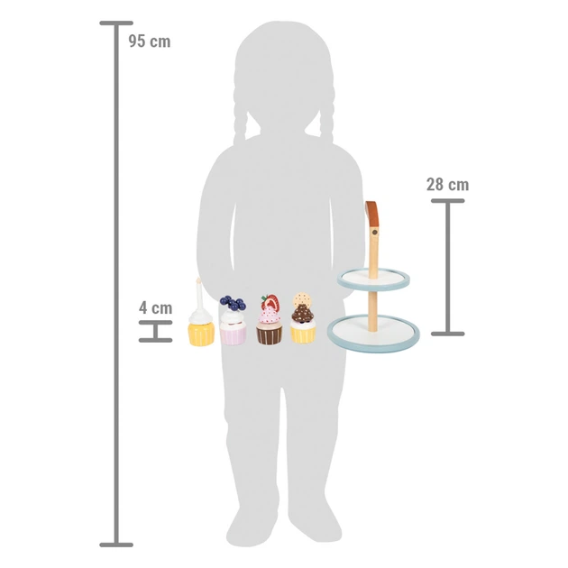 Zestaw do zabawy Small Foot półka z babeczkami 13 elementów 5410854 (4020972124340) - obraz 5