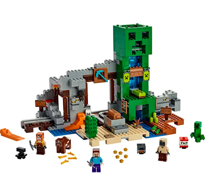 Конструктор My World Шахта Крипера 852 детали с фигурками героев и мобов Minecraft (11363A6) - изображение 5
