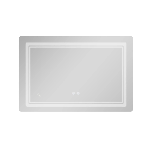 Дзеркало Qtap Cardinal CA2 800×600 мм з LED-підсвіткою, антизапотіванням, димером та регулюванням світла 3000–6500K, заокруглені кути - зображення 3