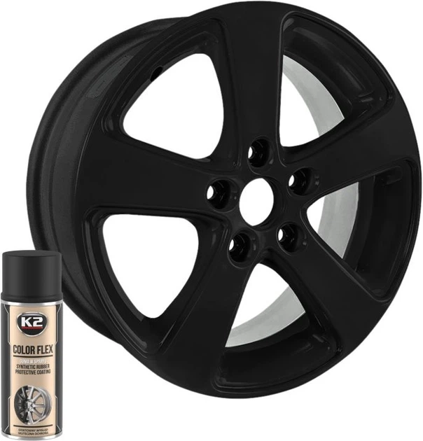 Рідка гума в аерозолі K2 Color Flex Чорна матова 400 мл (5906534013644) - зображення 2