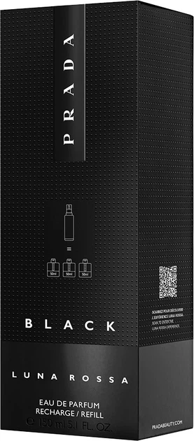 Змінний блок Парфумована вода для чоловіків Prada Luna Rossa Black 150 мл (3614273991865) - зображення 3