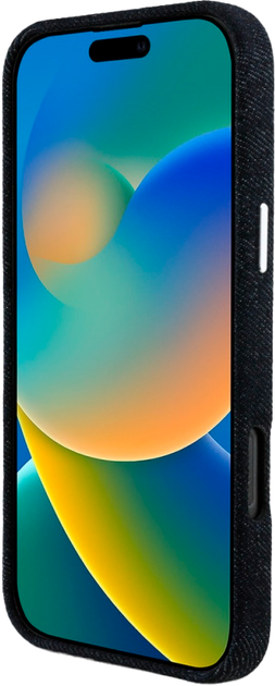 Панель Guess Denim Triangle Logo MagSafe для Apple iPhone 16 Pro Black (3666339428143) - зображення 5
