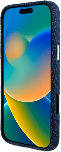 Панель Guess Denim Triangle Logo MagSafe для Apple iPhone 16 Pro Blue (3666339428297) - зображення 5